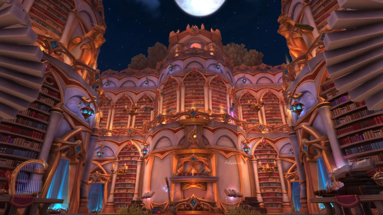 Beauty and the Beast Library — WoW Housing build by Mxchelangelo