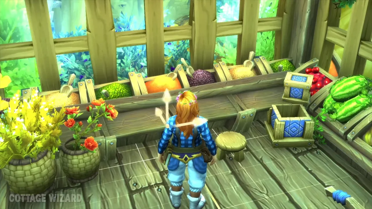Bookworm's Reading Library — WoW Housing build by Cottage Wizard