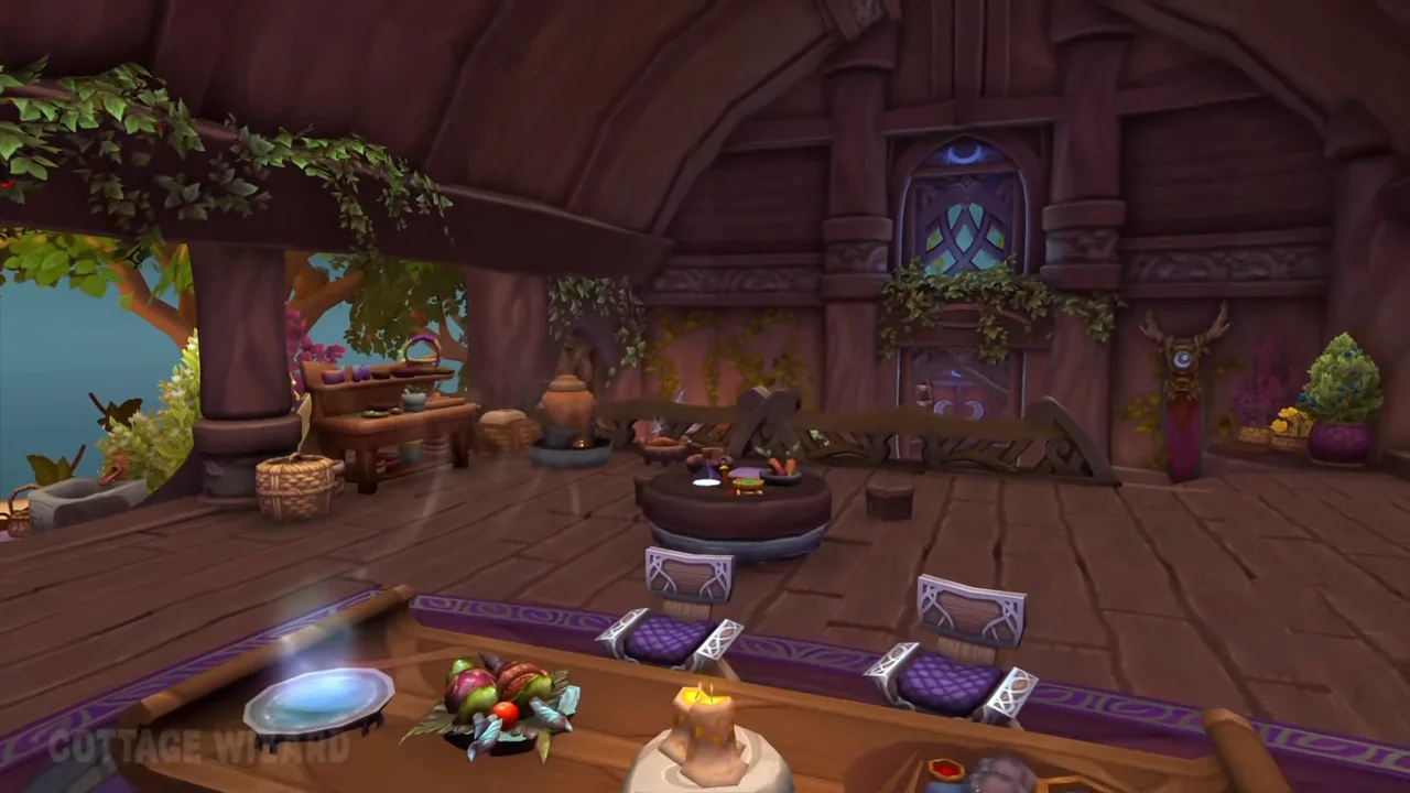Night Elf Beach House — WoW Housing build by CottageWizard