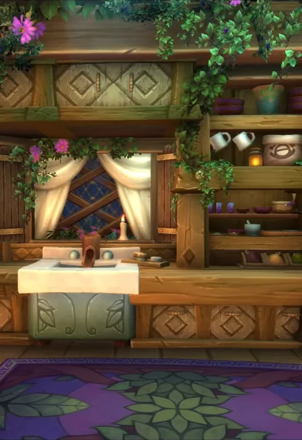Rainy Cottage Kitchen — WoW Housing build by swampy