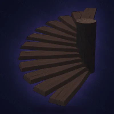 Counterspiral Wooden Stairs