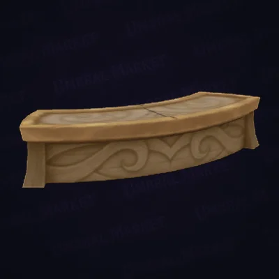 Elegant Curved Table — WoW Housing decor