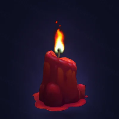 Festive Red Candle — WoW Housing decor