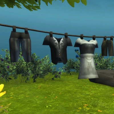Gilnean Washing Line — WoW Housing decor