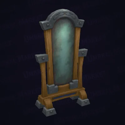 Iron-Reinforced Standing Mirror — WoW Housing decor