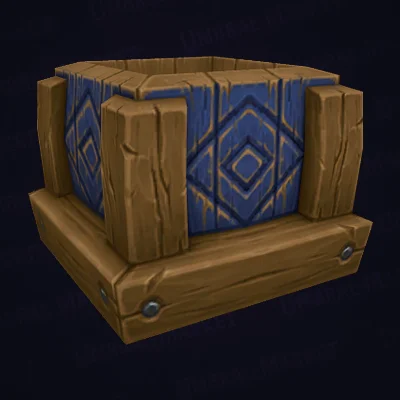 Open Carved Wooden Crate — WoW Housing decor