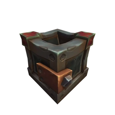Open Rust-Plated Storage Crate