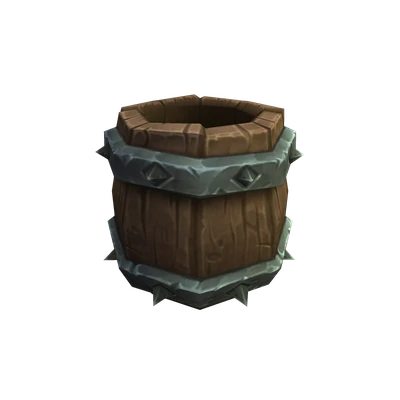 Open Spiky Banded Barrel — WoW Housing decor