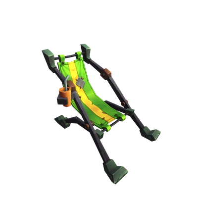 Relaxing Goblin Beach Chair with Cup Gripper