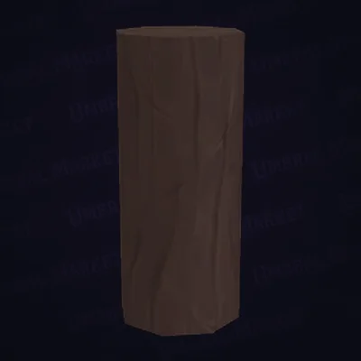 Short Round Wooden Column
