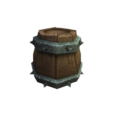 Spiky Banded Barrel — WoW Housing decor