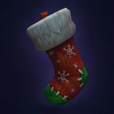 Stitched Winter Veil Stocking — WoW Housing decor