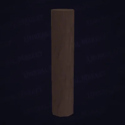 Tall Round Wooden Column