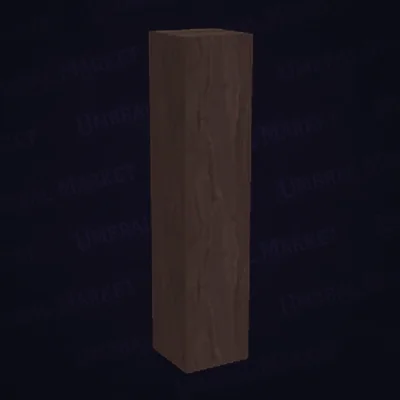 Tall Square Wooden Column