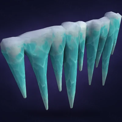 Winter's Frost Icicle Chunk