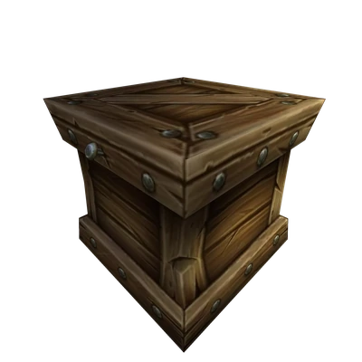 Wooden Storage Crate — WoW Housing decor